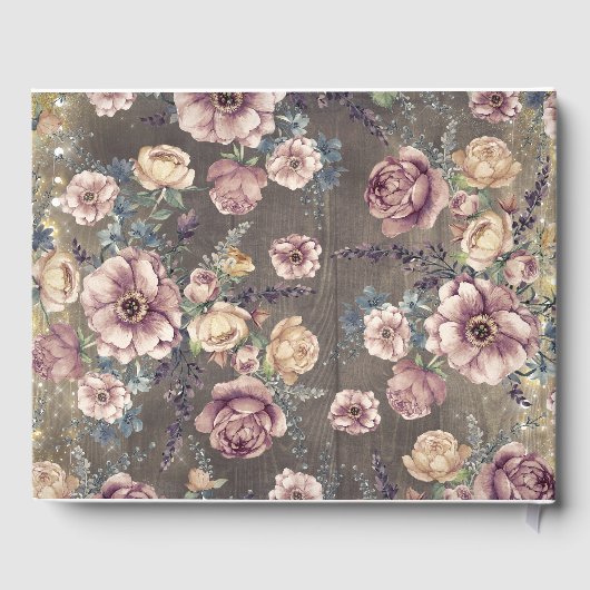 フローラ素朴メイスンジャール結婚バーンズ ゲストブック (裏面)