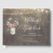 フローラ素朴メイスンジャール結婚バーンズ ゲストブック (正面)
