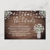 フローラ素朴メイスンジャー結婚ライツの詳細 エンクロージャーカード (正面)