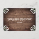 フローラ素朴メイスンジャー結婚ライツの詳細 エンクロージャーカード (裏面)