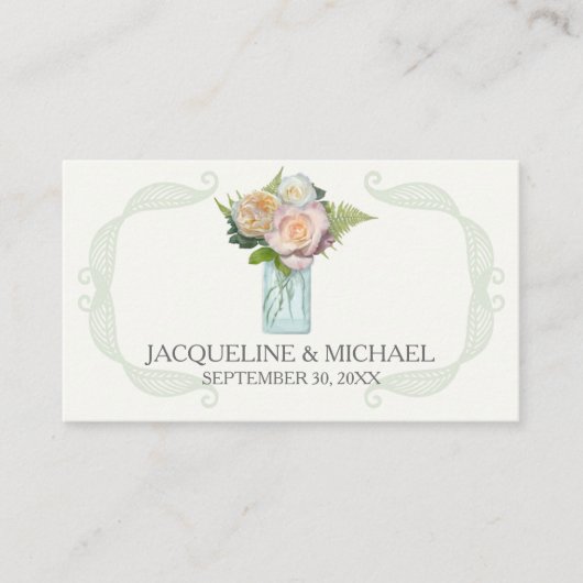 フローラ素朴メイソンのJARバラ護衛テーブル席 プレイスカード (正面)