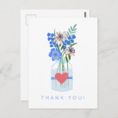 フローラ素朴メイソンのjar愛ハートありがとう ポストカード (正面/裏面)