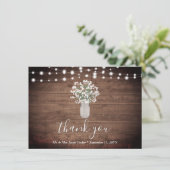 フローラ素朴メイソンのJAR結婚ライト サンキューカード (スタンド正面)