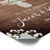 フローラ素朴メイソンのJAR LIGHTS歓迎結婚の ポスター (角)