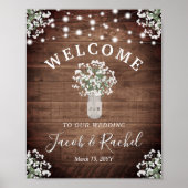 フローラ素朴メイソンのJAR LIGHTS歓迎結婚の ポスター (正面)