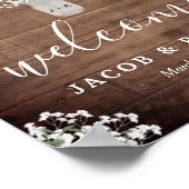 フローラ素朴メイソンのJAR LIGHTS歓迎結婚の ポスター (角)