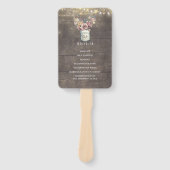 フローラ素朴メイソンジャー結婚式 プログラム ハンドファン (正面)