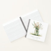 フローラ素朴メイソン結婚のゲストブック ノートブック (内部)