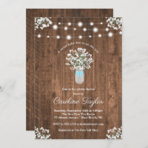 フローラ素朴メーソンジャールライト男の赤ちゃんシャワー