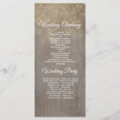 フローラ素朴メーソンジャールライト結婚式 プログラム (裏面)