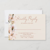 フローラ素朴モノグラムテラコッタ秋の結婚式 出欠カード (正面)