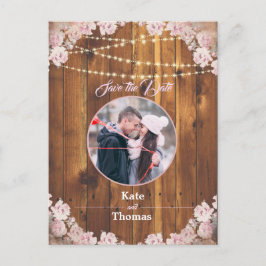 フローラ素朴ライトストリングウッド日付カードを保存 案内ポストカード