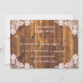 フローラ素朴ライトストリングウッドRSVP返信カード 招待状 (裏面)