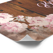 フローラ素朴ライトブライダルシャワーカットフォトブース ポスター (角)