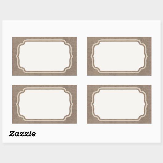 フローラ素朴ラベル – 国の赤ちゃんシャワーまたは好意 長方形シール (シート)