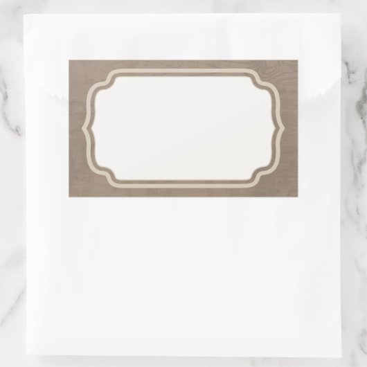 フローラ素朴ラベル – 国の赤ちゃんシャワーまたは好意 長方形シール (バッグ)