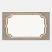 フローラ素朴ラベル – 国の赤ちゃんシャワーまたは好意 長方形シール (正面)