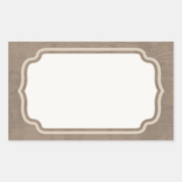 フローラ素朴ラベル – 国の赤ちゃんシャワーまたは好意 長方形シール