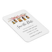 フローラ素朴ランタンウェディング日付保存 マグネット (右側)