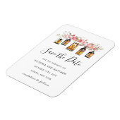 フローラ素朴ランタンウェディング日付保存 マグネット (左側)