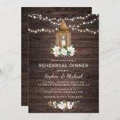 フローラ素朴ランタンMagnolia String Lights 招待状 (正面/裏面)