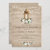 フローラ素朴ランタンMagnolia String Lights 招待状 (正面/裏面)