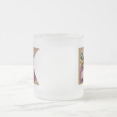 フローラ素朴ラージモノグラムK フロストグラスマグカップ (中央)