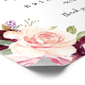 フローラ素朴リハーサルのディナーウェルカムサイン ポスター (角)