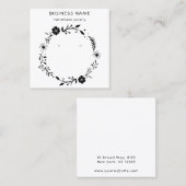 フローラ素朴リースイヤリング表示用正方形カード スクエア名刺 (正面/裏面)