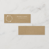 フローラ素朴リースクラフトイヤリング価格ラベル スキニー名刺 (正面/裏面)