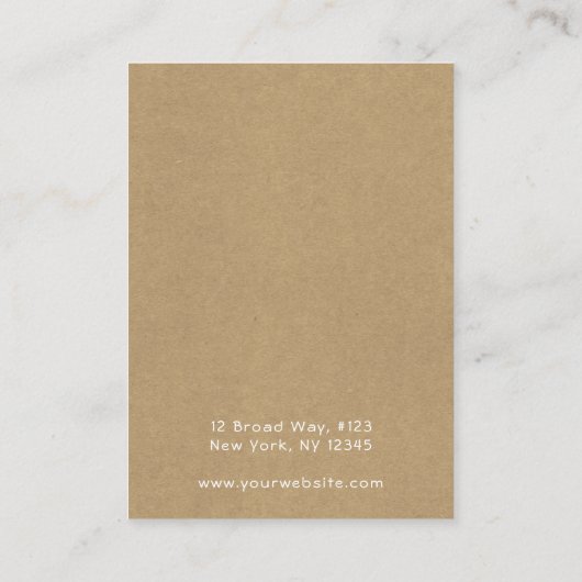 フローラ素朴リースクラフトイヤリング表示カード 名刺 (裏面)