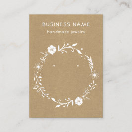フローラ素朴リースクラフトイヤリング表示カード 名刺
