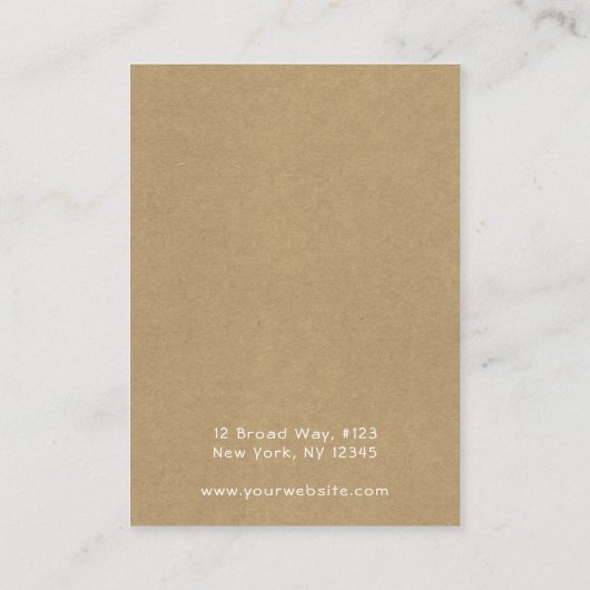 フローラ素朴リースクラフトネックレスディスプレイカード 名刺 (裏面)