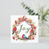 フローラ素朴リースグリーティングカード 招待状 (スタンド正面)