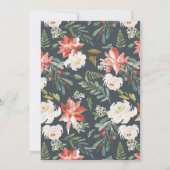 フローラ素朴リース写真メリークリスマス シーズンカード (裏面)