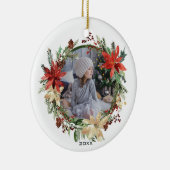 フローラ素朴リース写真（年あり） セラミックオーナメント (右)