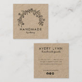 フローラ素朴ロゴクラフト スクエア名刺 (正面/裏面)