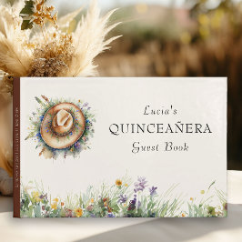 フローラ素朴ワイルドフラワー女性のカーボーイハットキンセアニェラ ゲストブック