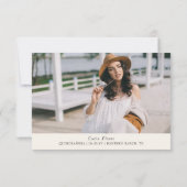 フローラ素朴ワイルドフラワー女性のカーボーイ写真 サンキューカード (裏面)