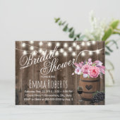 フローラ素朴ワインバレルバーンウッドブライダルシャワー 招待状 (スタンド正面)