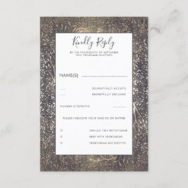 フローラ素朴ヴィンテージウェディングRSVP 出欠カード