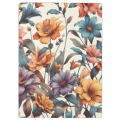 フローラ素朴ヴィンテージエレガントスタイリッシュ クリップボード (裏面)