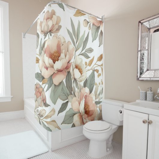フローラ素朴ヴィンテージエレガントスタイリッシュ シャワーカーテン (インサイチュ)