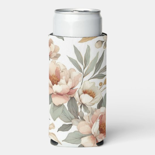 フローラ素朴ヴィンテージエレガントスタイリッシュ スリム缶クーラー (Seltzer正面)