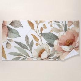 フローラ素朴ヴィンテージエレガントスタイリッシュ ビーチタオル