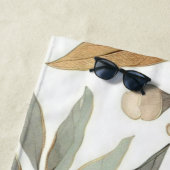 フローラ素朴ヴィンテージエレガントスタイリッシュ ビーチタオル (インサイチュ)