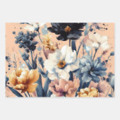 フローラ素朴ヴィンテージエレガントスタイリッシュ ラッピングペーパーシート (正面3)