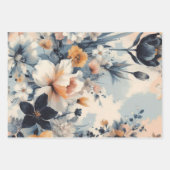 フローラ素朴ヴィンテージエレガントスタイリッシュ ラッピングペーパーシート (正面)