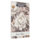 フローラ素朴ヴィンテージエレガント灰色 クリップボード (右)