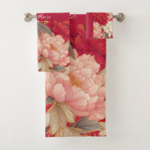 フローラ素朴ヴィンテージエレガント赤